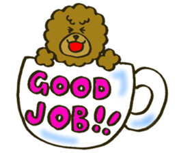 A toy poodle has round hair 2 sticker #5763184