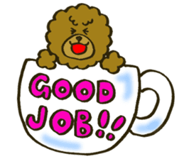 A toy poodle has round hair 2 sticker #5763184