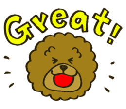 A toy poodle has round hair 2 sticker #5763188