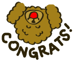 A toy poodle has round hair 2 sticker #5763191