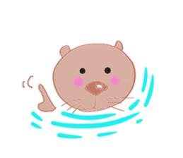 Sea otter Kawaii RATTIN sticker #5764973