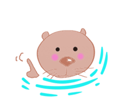 Sea otter Kawaii RATTIN sticker #5764973