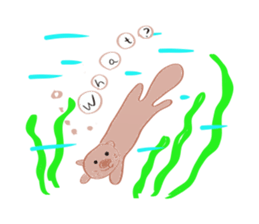 Sea otter Kawaii RATTIN sticker #5764977