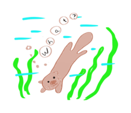 Sea otter Kawaii RATTIN sticker #5764977