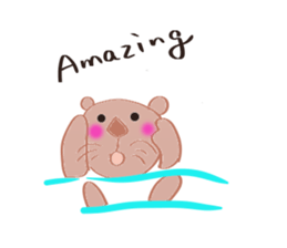 Sea otter Kawaii RATTIN sticker #5764983
