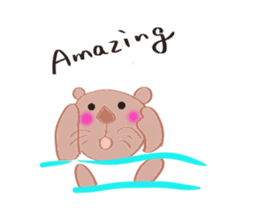 Sea otter Kawaii RATTIN sticker #5764983