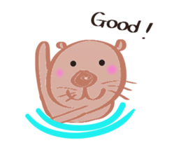 Sea otter Kawaii RATTIN sticker #5764985