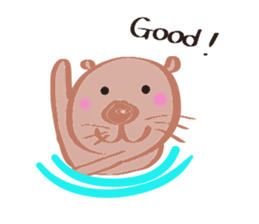 Sea otter Kawaii RATTIN sticker #5764985