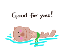 Sea otter Kawaii RATTIN sticker #5764988