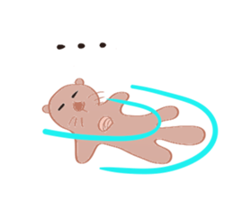 Sea otter Kawaii RATTIN sticker #5764989