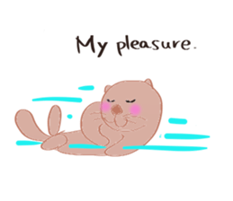 Sea otter Kawaii RATTIN sticker #5764991