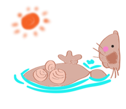 Sea otter Kawaii RATTIN sticker #5764994