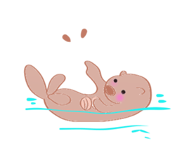Sea otter Kawaii RATTIN sticker #5764997