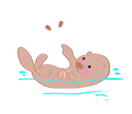 Sea otter Kawaii RATTIN sticker #5764997