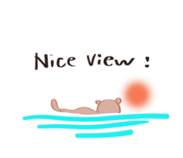 Sea otter Kawaii RATTIN sticker #5764998
