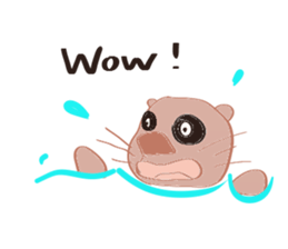 Sea otter Kawaii RATTIN sticker #5765001