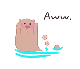 Sea otter Kawaii RATTIN sticker #5765008