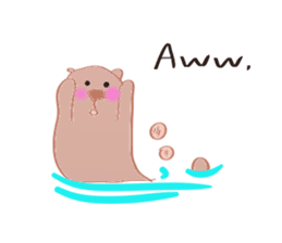 Sea otter Kawaii RATTIN sticker #5765008