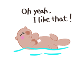 Sea otter Kawaii RATTIN sticker #5765009