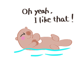 Sea otter Kawaii RATTIN sticker #5765009