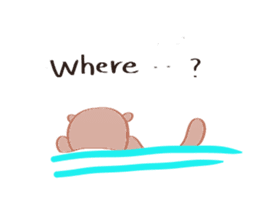 Sea otter Kawaii RATTIN sticker #5765010