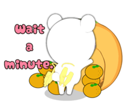 orange Headdress white bear. sticker #5765139