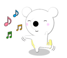 orange Headdress white bear. sticker #5765146