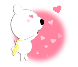 orange Headdress white bear. sticker #5765170