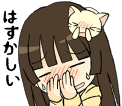 girls&cat sticker sticker #5766843