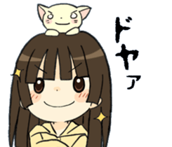 girls&cat sticker sticker #5766848