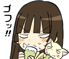 girls&cat sticker sticker #5766852