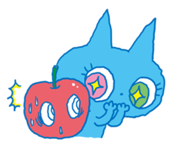 aaaaiWORKS's BLUE NEKO sticker #5769688