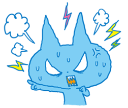 aaaaiWORKS's BLUE NEKO sticker #5769694