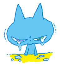 aaaaiWORKS's BLUE NEKO sticker #5769696