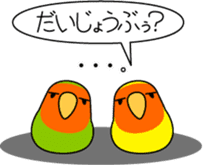 Peach-faced Lovebird "Kozakura-chi" sticker #5770096