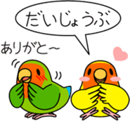 Peach-faced Lovebird "Kozakura-chi" sticker #5770102