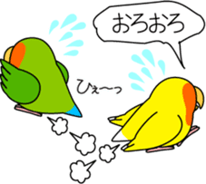 Peach-faced Lovebird "Kozakura-chi" sticker #5770108
