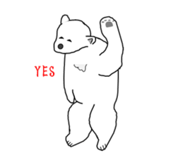 It's a white bear!2 "Summer" sticker #5770804