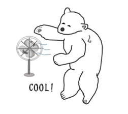 It's a white bear!2 "Summer" sticker #5770828