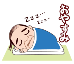 Funny middle aged man in OSAKA, JAPAN sticker #5771565