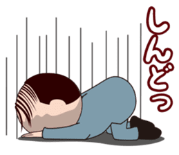 Funny middle aged man in OSAKA, JAPAN sticker #5771568