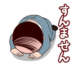 Funny middle aged man in OSAKA, JAPAN sticker #5771573