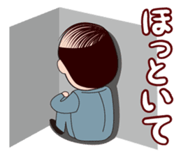 Funny middle aged man in OSAKA, JAPAN sticker #5771590