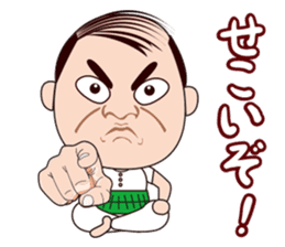 Funny middle aged man in OSAKA, JAPAN sticker #5771597
