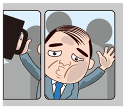 Funny middle aged man in OSAKA, JAPAN sticker #5771601