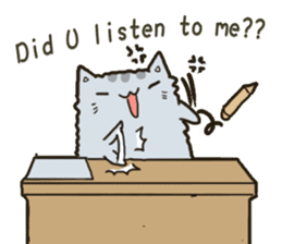 Chinchilla cat talk talk sticker #5771808