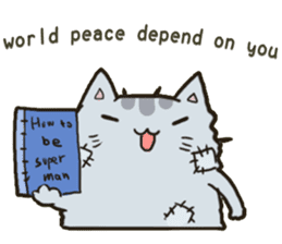 Chinchilla cat talk talk sticker #5771812