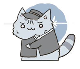 Chinchilla cat talk talk sticker #5771813