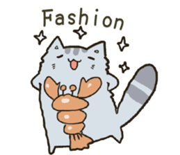 Chinchilla cat talk talk sticker #5771815