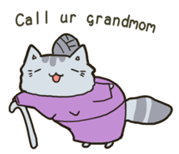 Chinchilla cat talk talk sticker #5771819